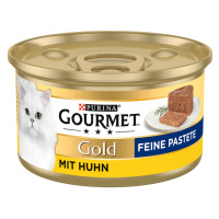 Gourmet Gold konzervičky, 50 + 10 /62+10 zdarma - jemná paštika: kuřecí 60x85 g