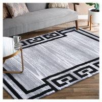 Stylový šedo černý koberec s ornamentem Šířka: 200 cm | Délka: 290 cm