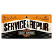 Plechová cedule Harley-Davidson - Service & Repair, 50 × 25 cm