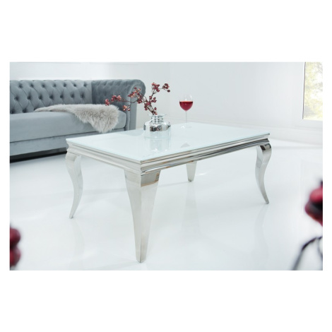 Estila Luxusní konferenční stolek Modern Barock 100cm bílý