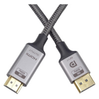 PremiumCord kabel DisplayPort 1.4 na HDMI2.1, pro rozlišení 8K@60Hz, 4K@144Hz, 2m