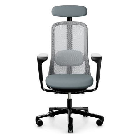 HÅG - Židle SOFI SOFI 7500 černá s područkami a s opěrkou hlavy, nižší sedák HAG