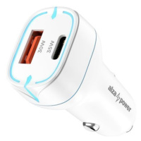 AlzaPower Car Charger P200 USB-A + USB-C Power Delivery 35W bílá