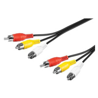 PremiumCord Kabel 3x CINCH-3x CINCH M/M 2m