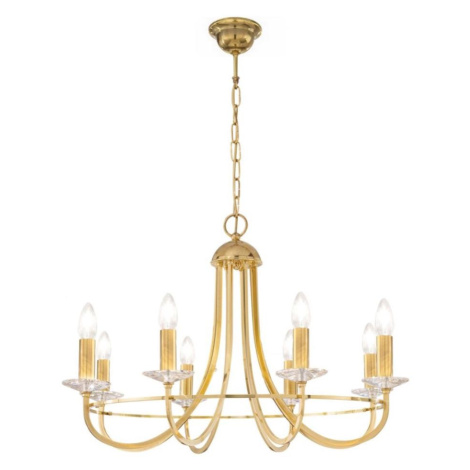 Kolarz 330.88.8C - Křišťálový lustr na řetězu IMPERIAL 8xE14/60W/230V zlatá 330.88.8C AUSTROLUX BY KOLARZ