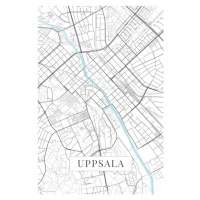 Mapa Uppsala white, POSTERS, 26.7 × 40 cm