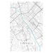 Mapa Uppsala white, POSTERS, 26.7 × 40 cm