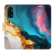 iSaprio Flip pouzdro Colourful Marble pro Xiaomi Redmi Note 11 / Note 11S