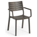 Tmavě šedá plastová zahradní židle Metaline – Keter
