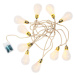 BULB LIGHTS Světelný řetěz s USB žárovky 10 světel - přírodní