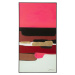 KARE Design Zarámovaný obraz Abstract Shapes - růžový, 73x143cm