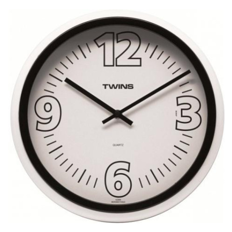 Nástěnné hodiny Twins 2896 black 31cm FOR LIVING