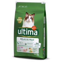 Ultima Cat Hairball - krocaní & rýže - výhodné balení: 2 x 7,5 kg