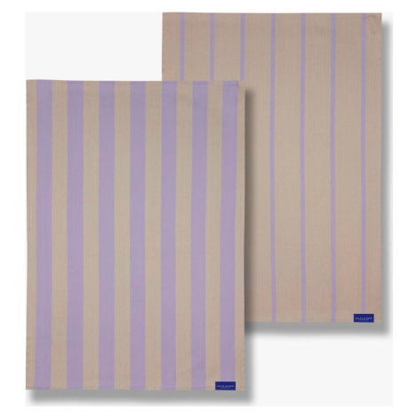 Bavlněné utěrky v sadě 2 ks 50x70 cm Stripes – Mette Ditmer Denmark