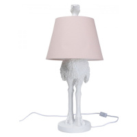 KARE Design Stolní lampa Pštros - bílý, 66cm