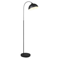 Černá stojací lampa s kovovým stínidlem (výška 170 cm) Sierra – Trio