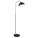 Černá stojací lampa s kovovým stínidlem (výška 170 cm) Sierra – Trio