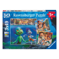 RAVENSBURGER - Disney Pixar: Luca 3x49 dílků
