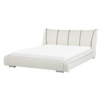 BELIANI postel NANTES 180 × 200 cm, kožená, bílá