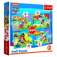 TREFL - Puzzle 4v1 - Štěňátka v běhu / Viacom PAW Patrol