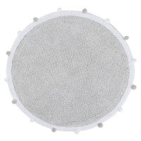 Lorena Canals koberce Pro zvířata: Pratelný koberec Bubbly Light Grey kruh - 120x120 (průměr) kr