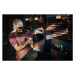 Fotografie One hairdresser cutting hair of a, South_agency, 40 × 26.7 cm