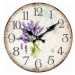 Nástěnné hodiny Lavender, pr. 34 cm, dřevo