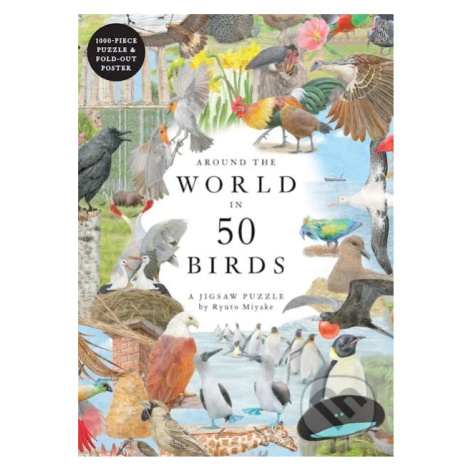 Around the World in 50 Birds - Mike Unwin, Ryuto Miyake (ilustrátor) - puzzle z kategorie Zvířat