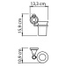 GEDY NV1013 Nevis sklenka, keramika, chrom