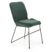 Tmavě zelená sametová židle LASE 454
