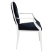 LuxD Designová židle Rococo s opěradlem