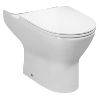Bruckner DARIO RIMLESS WC mísa pro kombi, spodní/zadní odpad, bílá