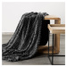 Silná deka v tmavě šedé barvě s moderním vzorem Šířka: 150 cm | Délka: 200 cm