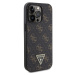 Guess PU Leather 4G Triangle Metal Logo kryt iPhone 13 Pro černý