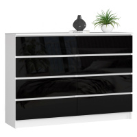 Ak furniture Komoda Rollo X 138,4 cm černá/bílá