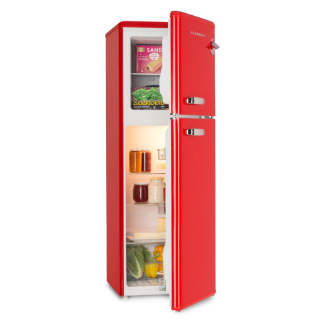 Klarstein Audrey, kombinovaná chladnička s mrazničkou, 97 l / 39 l, Retro-Look, 2 úrovně