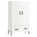 vidaXL Skříň highboard lesklá bílá 69,5 x 31 x 115 cm kompozitní dřevo