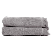 Sada 2 antracitově šedých osušek ze 100% bavlny Bonami Selection, 70 x 140 cm