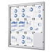 eurokraft pro Informační skříňka s otočnými dveřmi, vnější š x v x h 960 x 1005 x 33 mm, kovová 