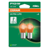 OSRAM PY21W 12V 21W BAU15s ULTRA LIFE 2ks blistr 7507ULT-2BL