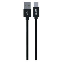 Kabel WG USB-C na USB,prodloužený konektor,3A,1m,černá