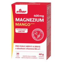 Vitar Magnezium 400mg+vit.B6+vit.C 20 sáčků