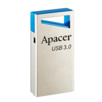 Apacer USB flash disk, USB 3.0, 64GB, AH155, stříbrný, AP64GAH155U-1, USB A, s poutkem