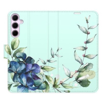 iSaprio Flip pouzdro Blue Flowers pro Samsung Galaxy A55 5G