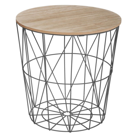 ATMOSPHERA Odkládací stolek KUMI 40 cm černý/dub přírodní