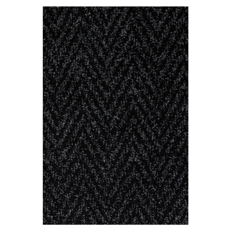 Podlahové krytiny Vebe - rohožky Čistící zóna Boomerang 50 černá - Rozměr na míru cm