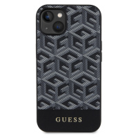 Zadní kryt Guess PU G Cube MagSafe pro Apple iPhone 15 Pro, černá