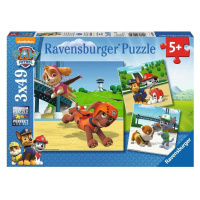 Ravensburger 09239 puzzle tlapková patrola: psí tým 3x49 dílků