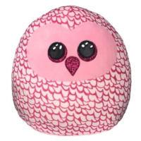 Polštář TY Squish-a-Boos PINKY - růžová sova 30cm