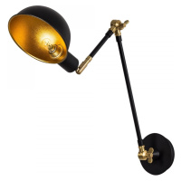 Opviq Nástěnná lampa Sivani černá/zlatá